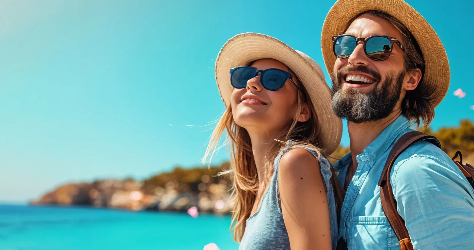 A couple enjoying Their holiday